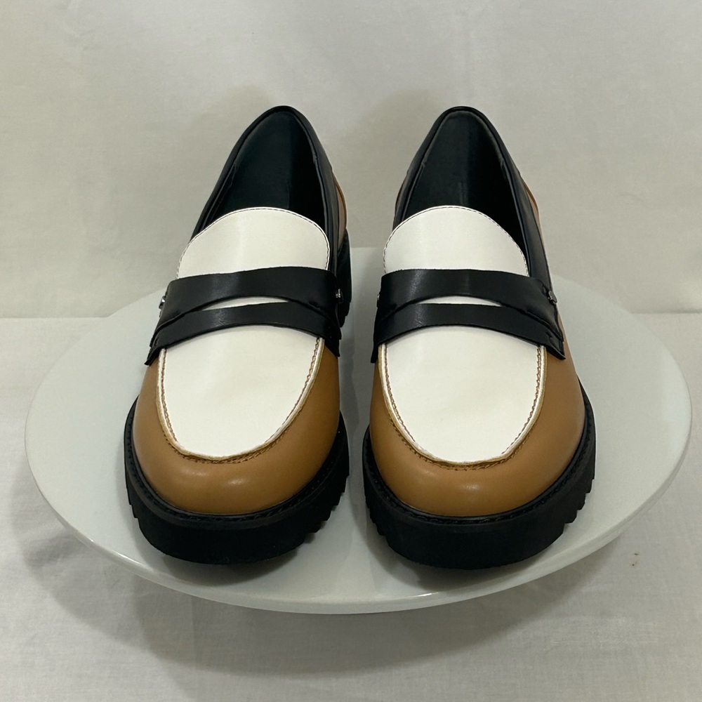 Franco Sarto - Women’s Loafers in Black, White, and Tan - Picture 2 of 15
